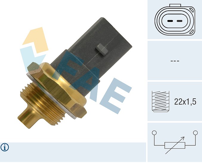 FAE Sensor, Kühlmitteltemperatur 33786 für VW - Bild 3