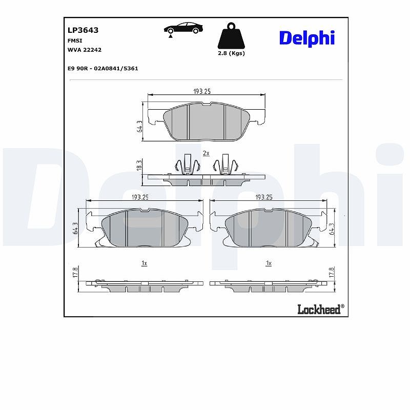 Delphi Bremsbelagsatz Vorne Lp3643 - Bild 9