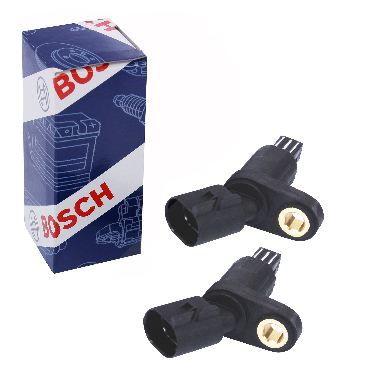 Bosch 2x ABS-Sensor Hinterachse beidseitig [Hersteller-Nr. 0986594004] für VW, Skoda, Audi, Seat