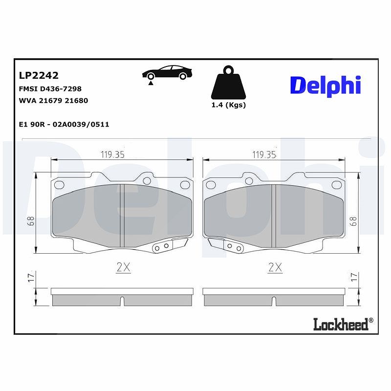 Delphi Bremsbelagsatz Lp2242, Vorne - Bild 10
