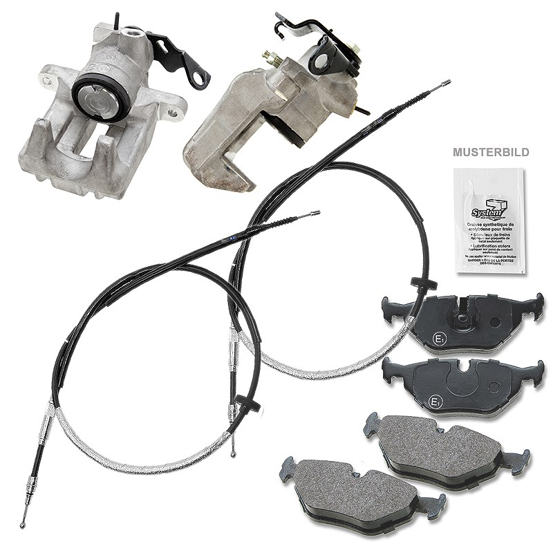 Bestprice 2x Bremssattel +Bremsbeläge +Bremsseile [Hersteller-Nr. 31185866] für Audi