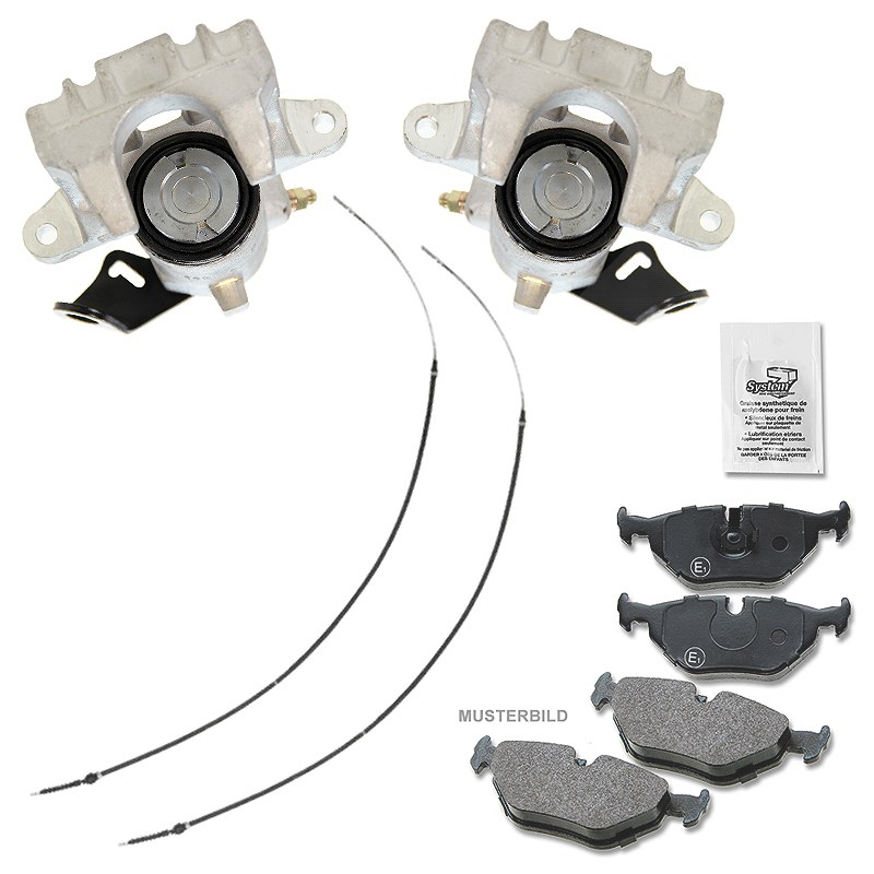 Bestprice 2x Bremssattel +Bremsbeläge +Bremsseile [Hersteller-Nr. 31185957] für VW