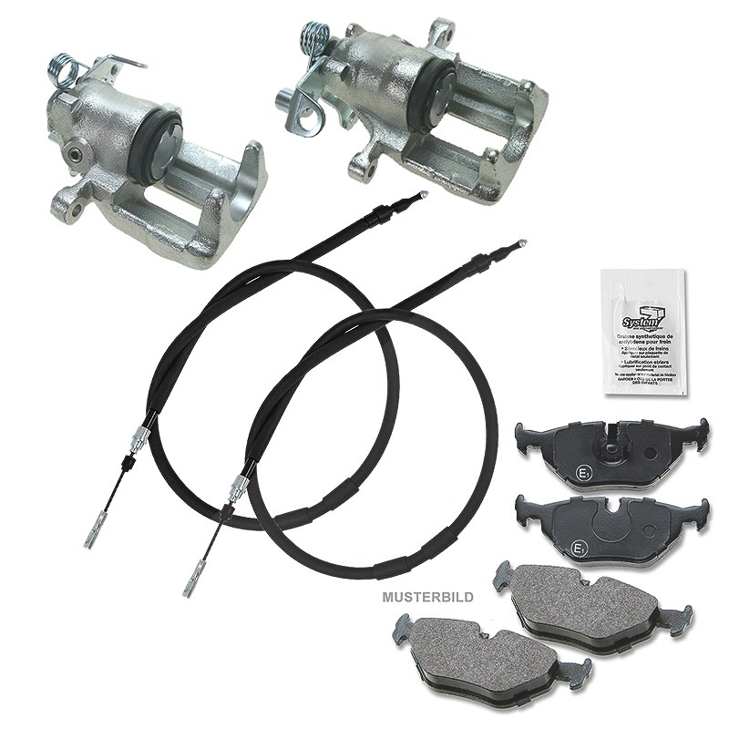 Bestprice 2x Bremssattel +Bremsbeläge +Bremsseile [Hersteller-Nr. 31185962] für Ford