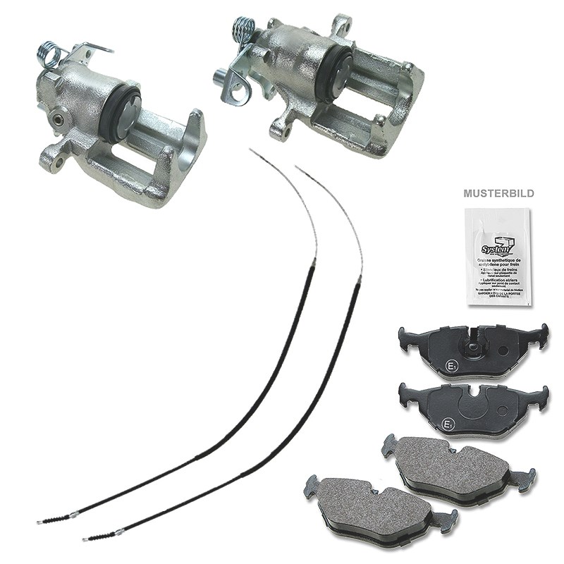 Bestprice 2x Bremssattel +Bremsbeläge +Bremsseile [Hersteller-Nr. 31185964] für VW