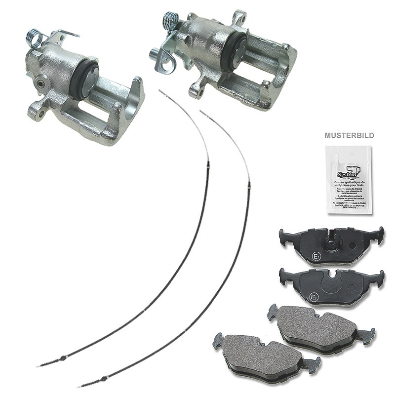 Bestprice 2x Bremssattel +Bremsbeläge +Bremsseile [Hersteller-Nr. 31185965] für VW