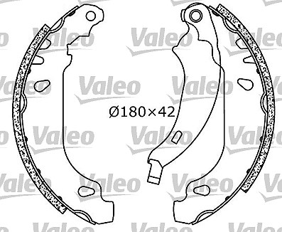 Valeo Bremsbackensatz [Hersteller-Nr. 562647] für Dacia, Renault