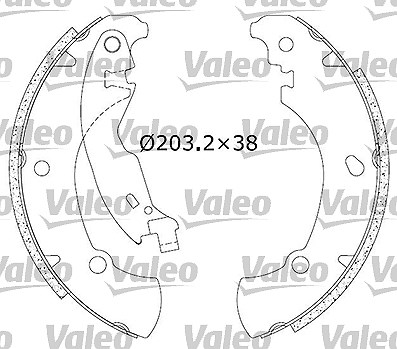 Valeo Bremsbackensatz [Hersteller-Nr. 562649] für Fiat