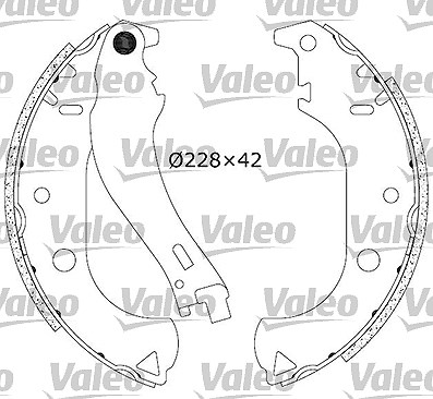 Valeo Bremsbackensatz [Hersteller-Nr. 562806] für Fiat