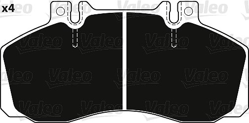 Valeo Bremsbelagsatz, Scheibenbremse [Hersteller-Nr. 882240] für Mercedes-Benz