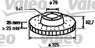 Valeo Bremsscheibe [Hersteller-Nr. 186731] für BMW
