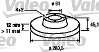 Valeo Bremsscheibe [Hersteller-Nr. 186786] für Renault