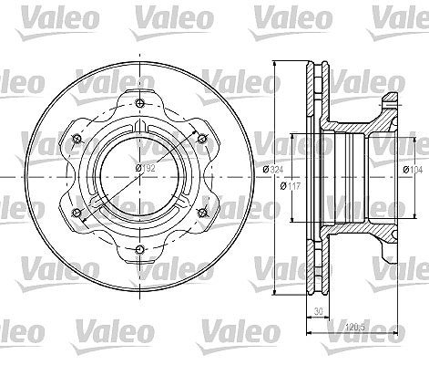 Valeo Bremsscheibe [Hersteller-Nr. 187110] für Mercedes-Benz