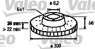Valeo Bremsscheibe [Hersteller-Nr. 197239] für Seat, Ford, VW