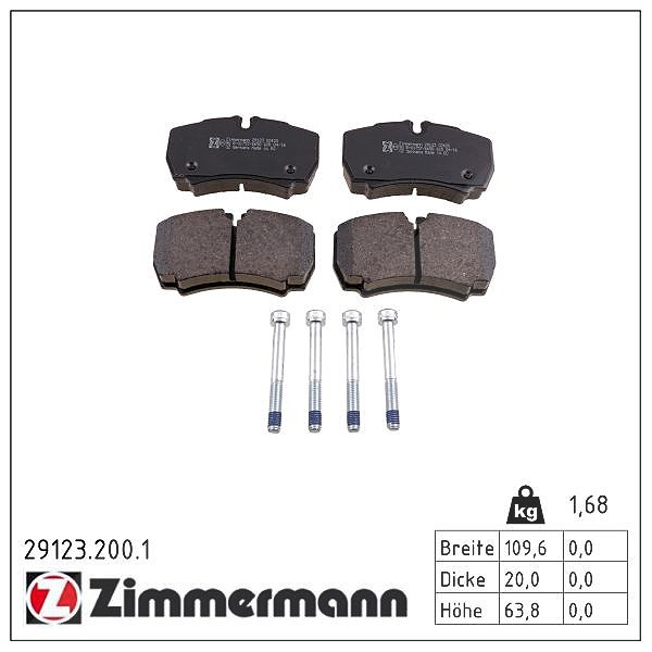 Zimmermann 29123.200.1 Bremsbelagsatz für Scheibenbremse Bremsbelagsatz - Bild 3