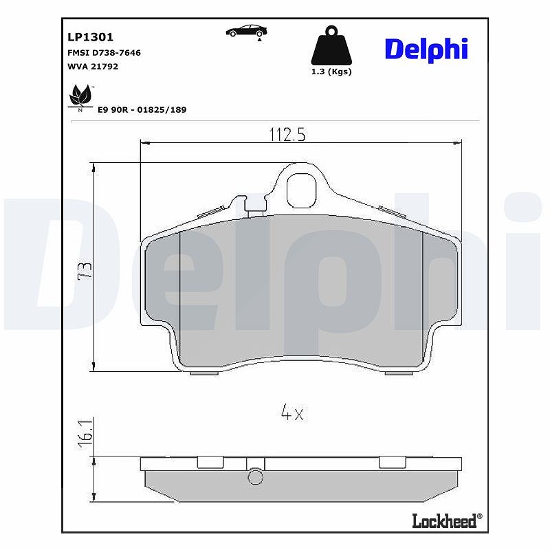Delphi Bremsbelagsatz Vorne Lp1231 - Bild 5