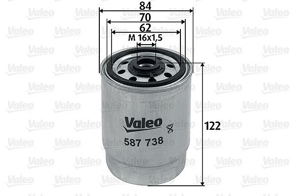 Valeo Kraftstofffilter [Hersteller-Nr. 587738] für Volvo, Fiat, Lancia