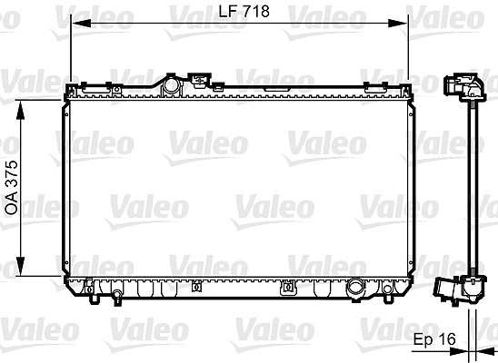 Valeo Kühler, Motorkühlung [Hersteller-Nr. 734498] für Lexus