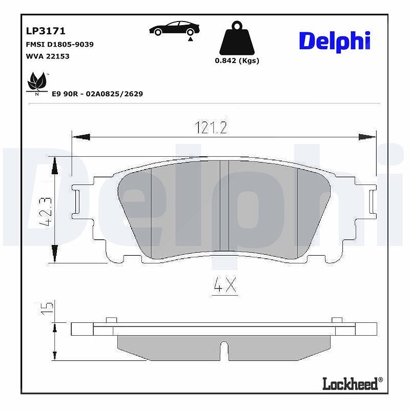 Delphi Bremsbelagsatz Lp3171, Hinten - Bild 8