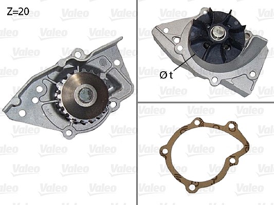 Valeo Wasserpumpe [Hersteller-Nr. 506574] für Fiat, Citroën, Suzuki, Peugeot