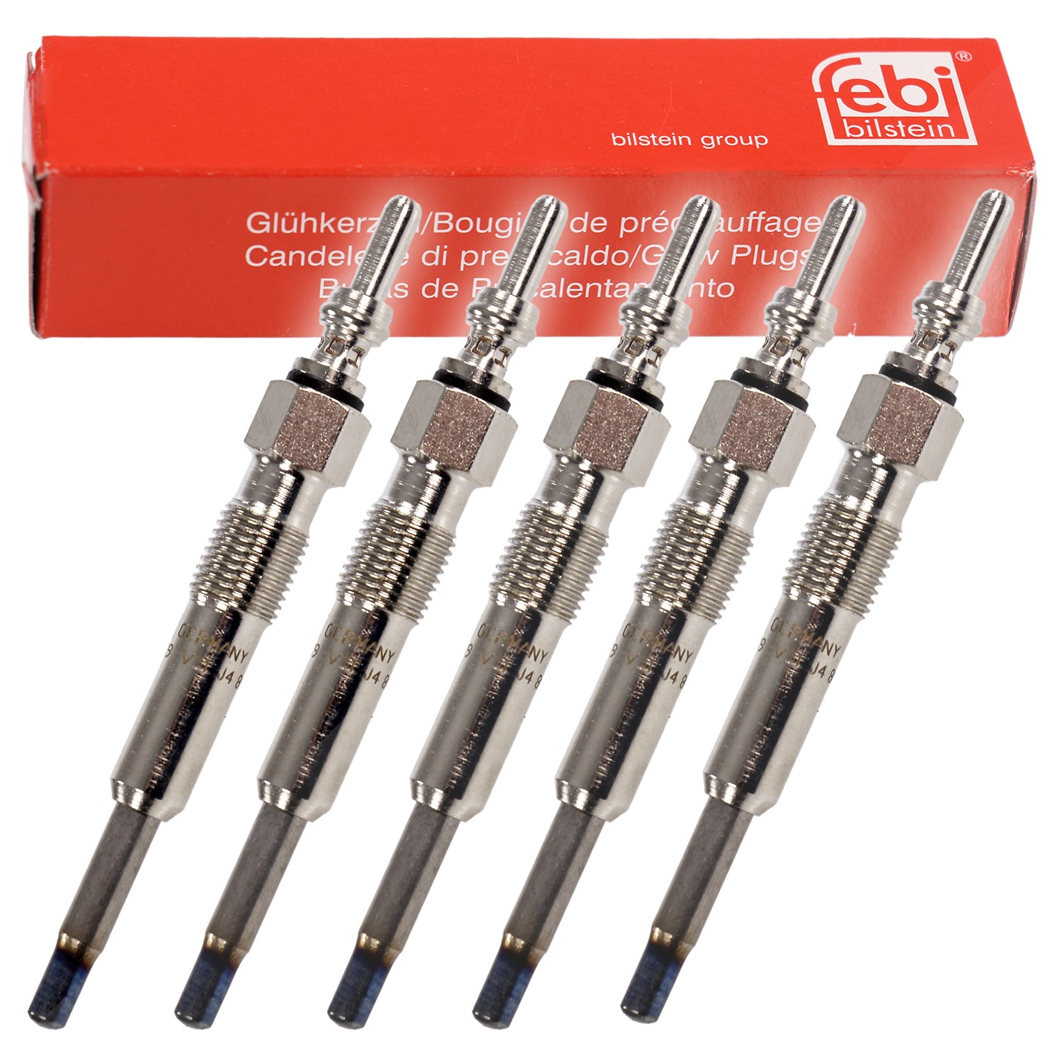 Febi Bilstein 5x Glühkerze 17979 [Hersteller-Nr. 17979] für VW, Volvo, Audi