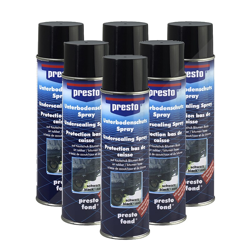 Presto 6x 500ml Unterbodenschutz Bitumen schwarz [Hersteller-Nr. 306017]