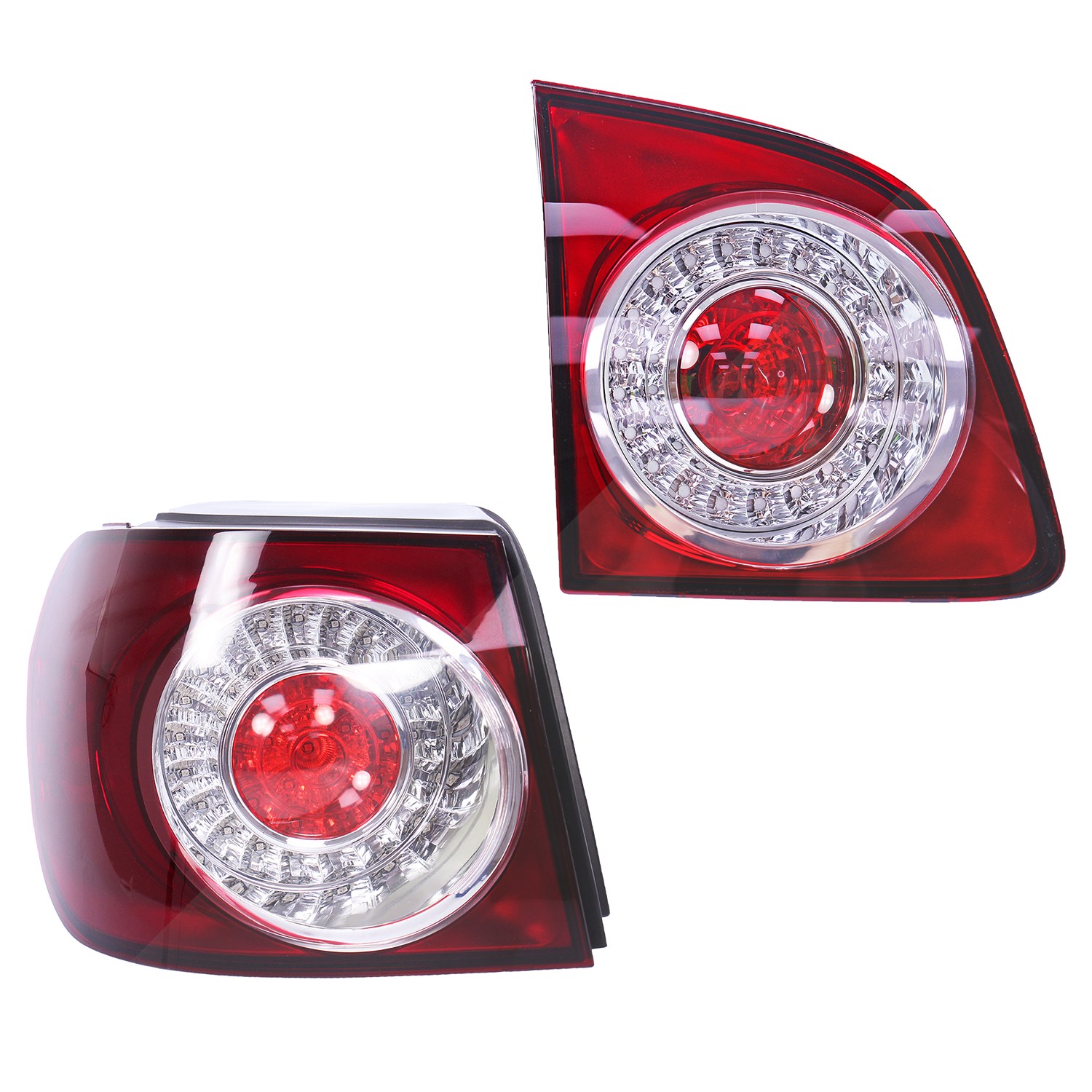 Bestprice 2x Heckleuchte LED außen+innen mit Lampenträger [Hersteller-Nr. 34001458] für VW