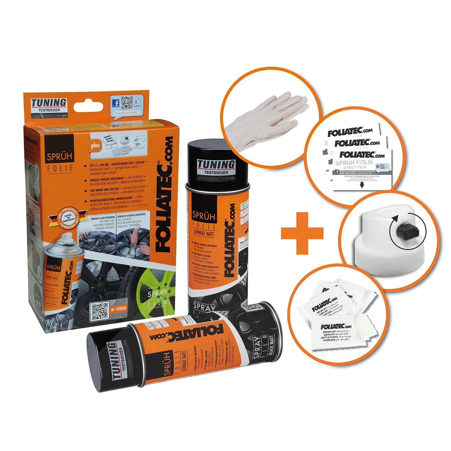 Foliatec 2x 400ml Sprühfolie Set anthrazit metal [Hersteller-Nr. 2062]