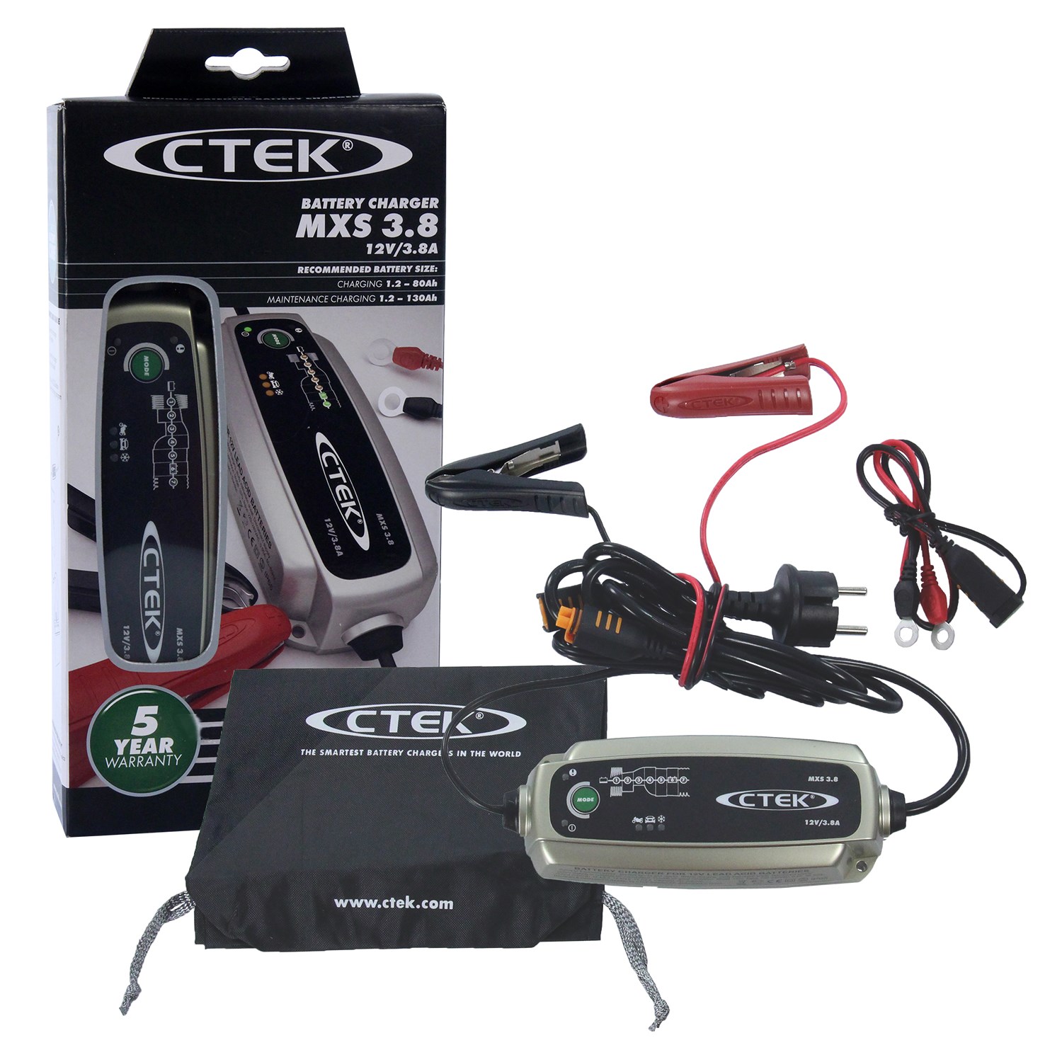 CTEK MXS 3.8 Batterieladegerät 12V, Auto & Motorrad mit Winterprogramm | Erhaltungsladegerät mit Entsulfatierungs- und Winterprogramm, intelligent & vollautomatisch - Bild 8