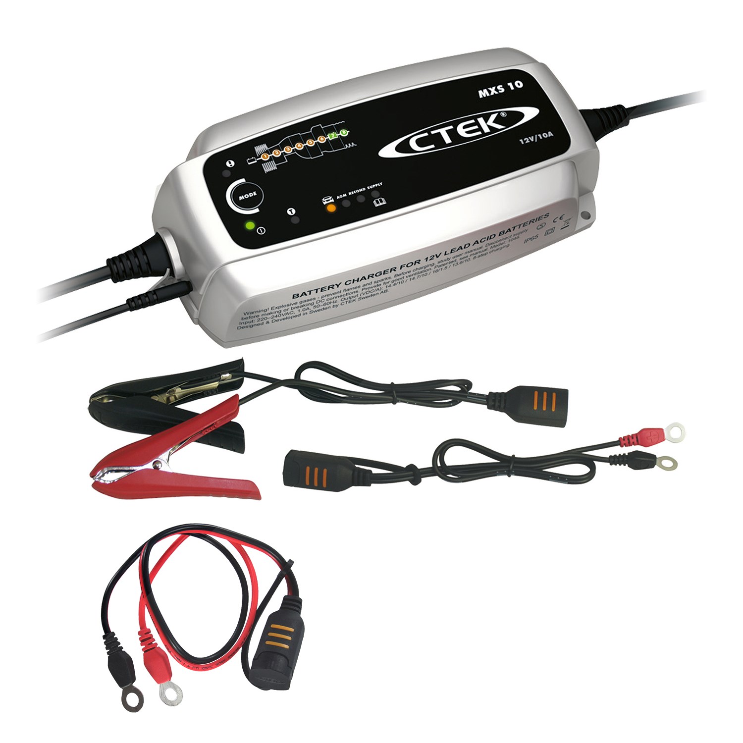 Ctek Batterieladegerät MXS 10 + Schnellkontakt M8 [Hersteller-Nr. 10850331]