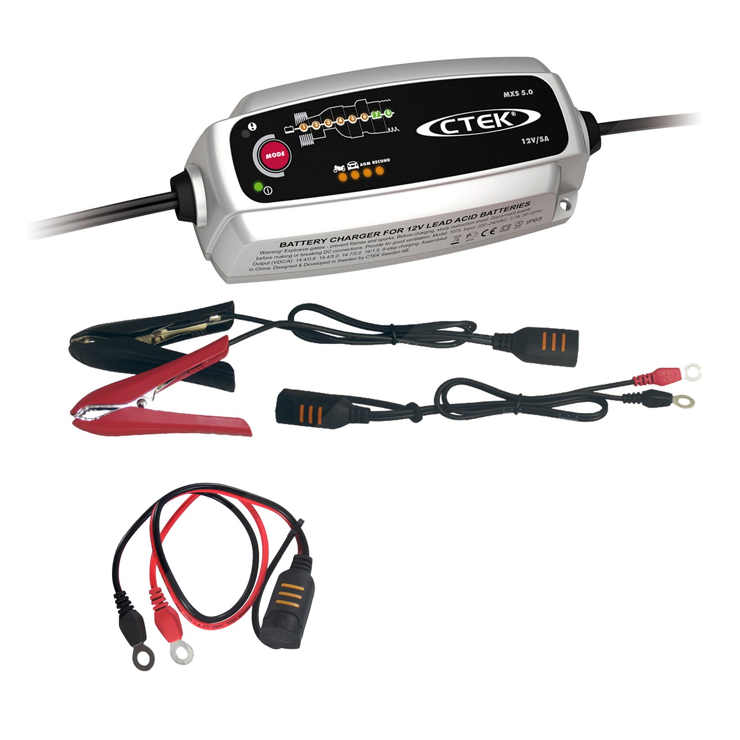 Ctek Batterieladegerät MXS 5.0 + Schnellkontakt M8 [Hersteller-Nr. 10850332]