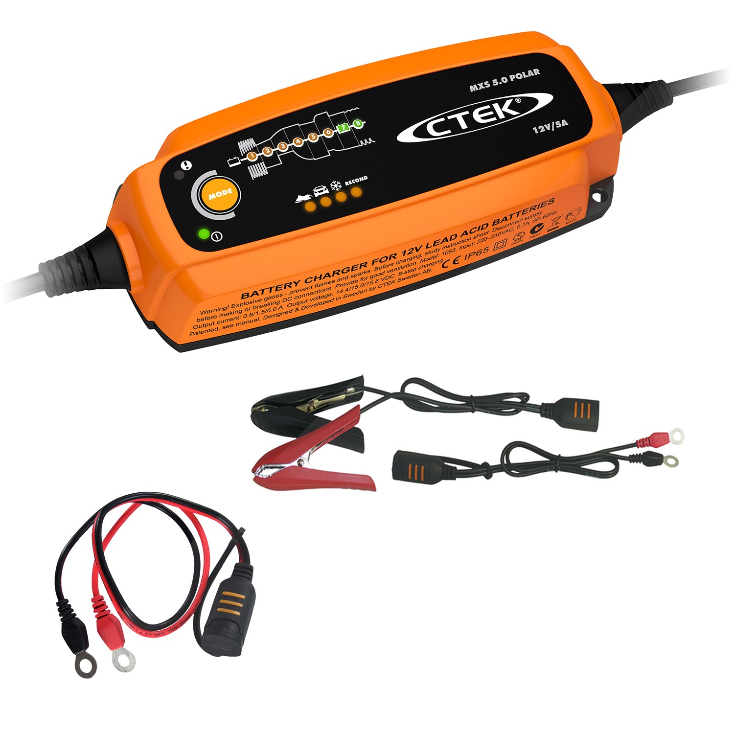 Ctek Batterieladegerät MXS 5.0 Polar+ Schnellkontakt M8 [Hersteller-Nr. 10850333]