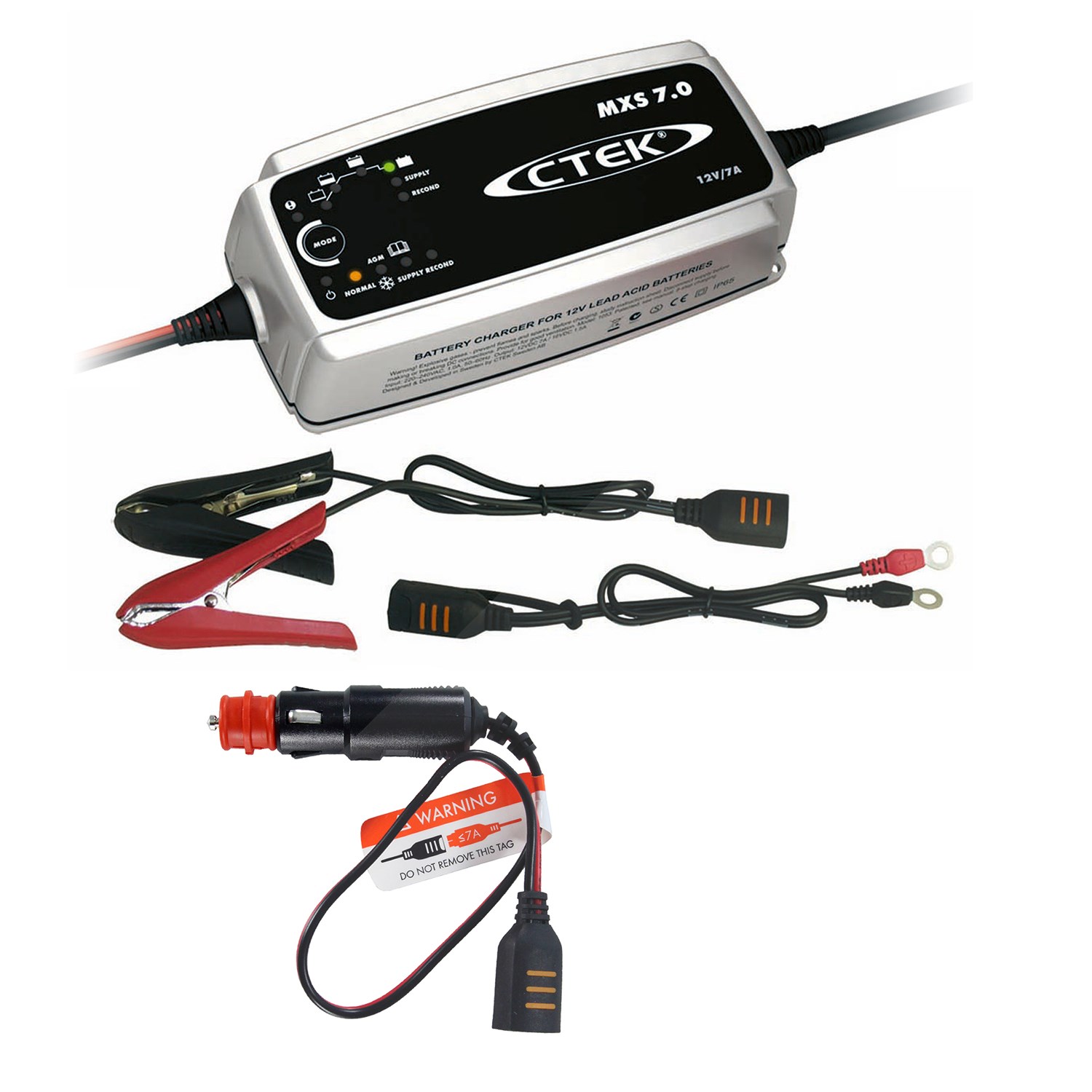 Ctek BatterieladegerätMXS 7.0 + 12V Schnellverbinder [Hersteller-Nr. 10850341]