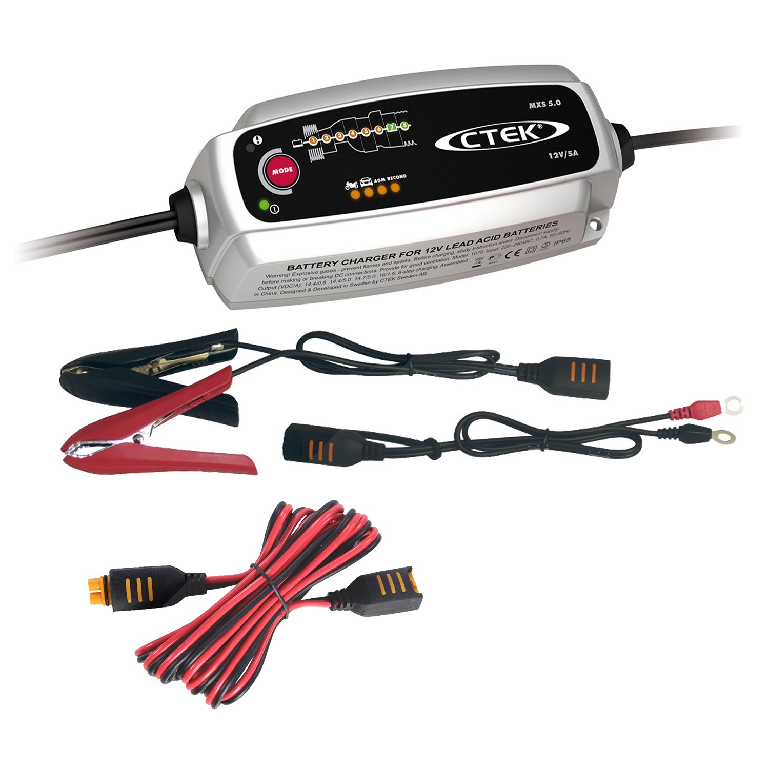 Ctek Batterieladegerät MXS 5.0 + Verlängerung 2,5 [Hersteller-Nr. 10850345]