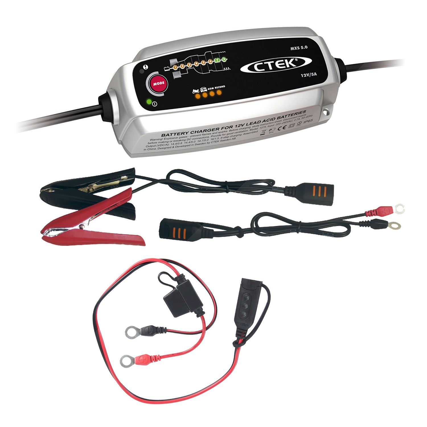 Ctek Batterieladegerät MXS 5.0 + Comfort Indicator 0,55m [Hersteller-Nr. 10850358]