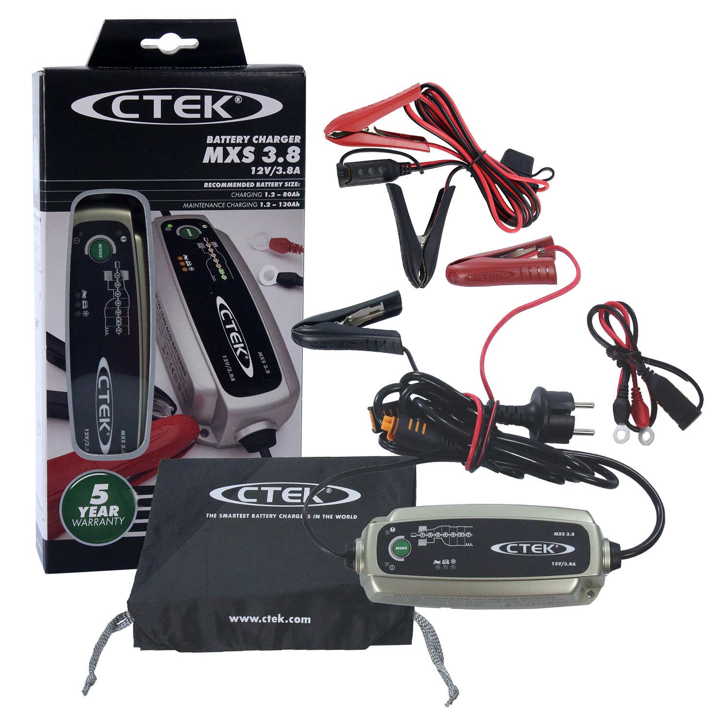 Ctek Batterieladegerät MXS 3.8 + Comfort Indicator [Hersteller-Nr. 10850361]