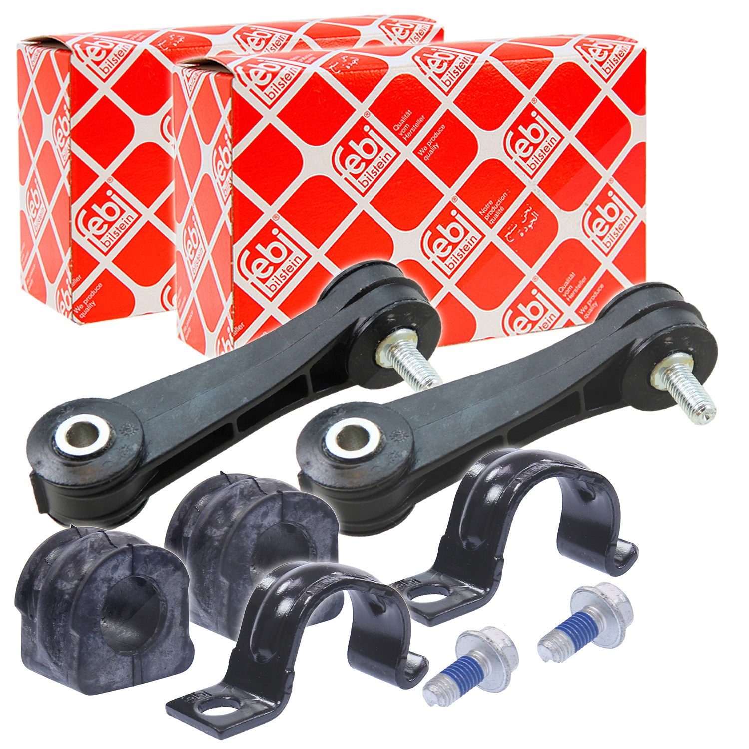 Febi Bilstein 2x Koppelstange + Stabilisator [Hersteller-Nr. 31216851] für Audi, Skoda, VW, Seat