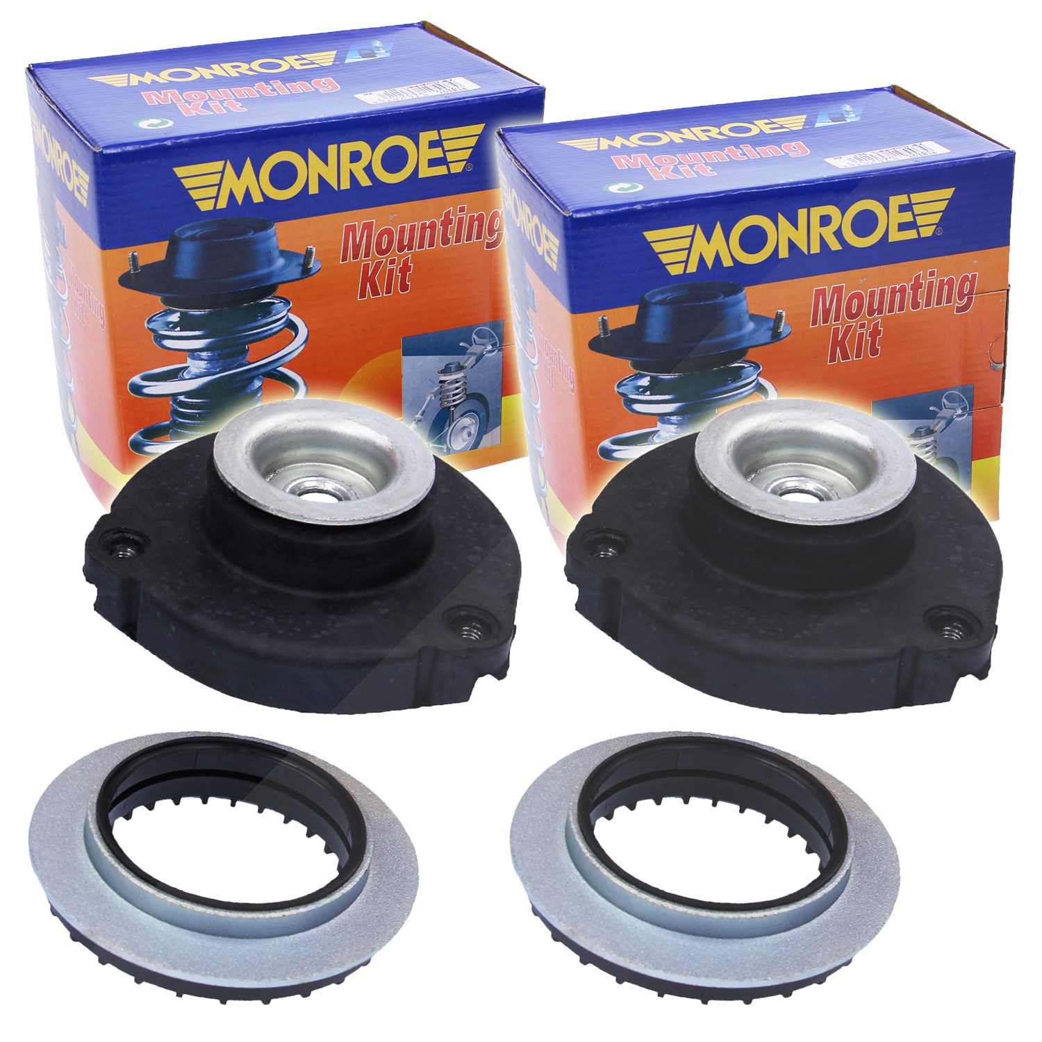 Monroe 2x Federbeinstützlager Vorderachse inkl. Wälzlager [Hersteller-Nr. MK156] für VW, Skoda, Seat, Audi