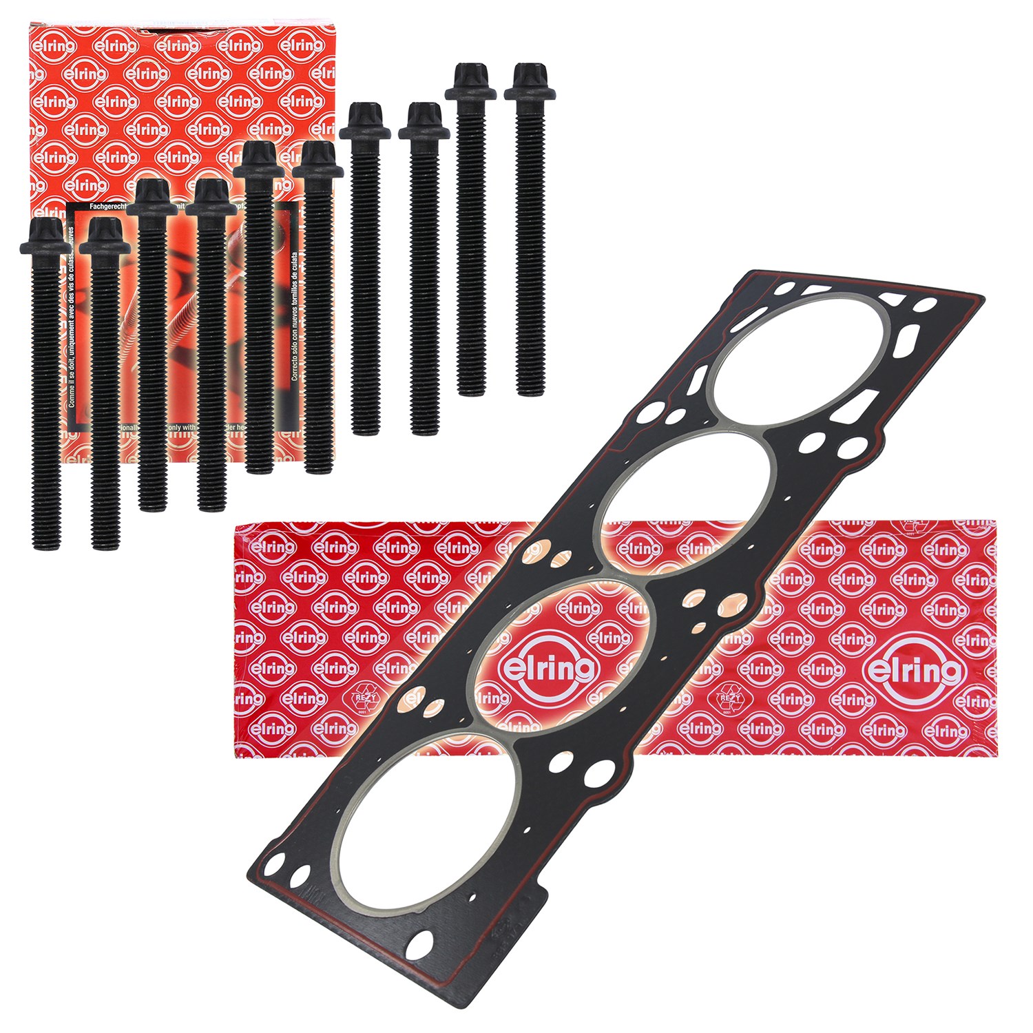 Elring Dichtungssatz, Zylinderkopf + Schraubensatz [Hersteller-Nr. 34002305] für BMW