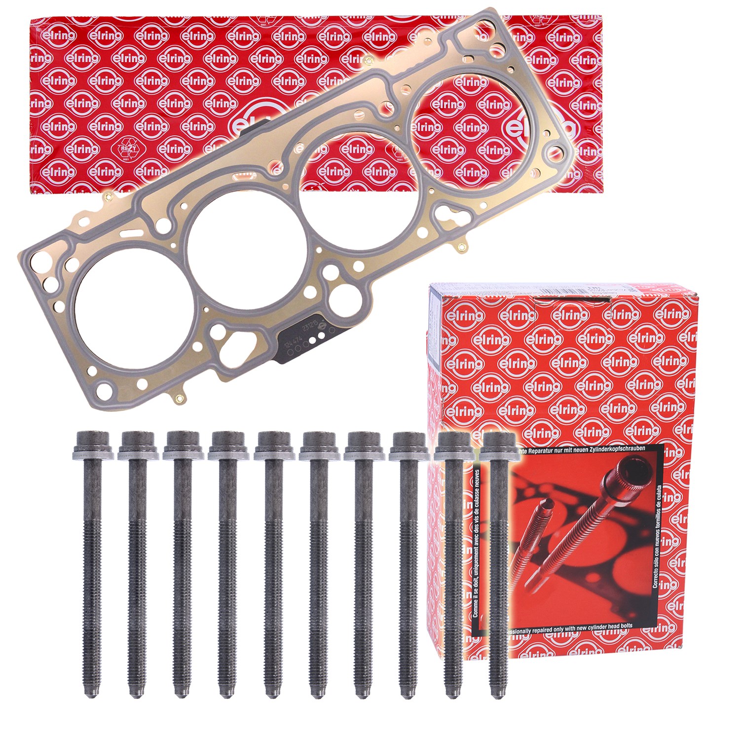 Elring Dichtungssatz, Zylinderkopf + Schraubensatz [Hersteller-Nr. 34002325] für Audi, Seat, VW, Skoda