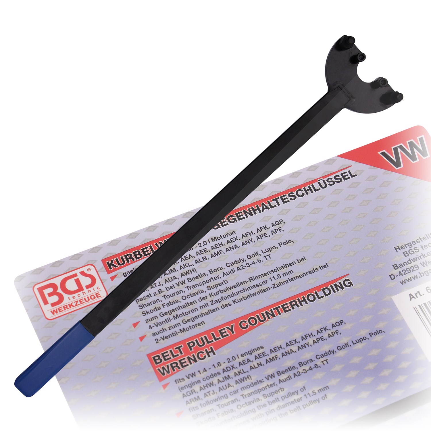 Bgs Kurbelwellen-Gegenhalteschlüssel [Hersteller-Nr. 66703] für Audi, VW, Seat, Skoda