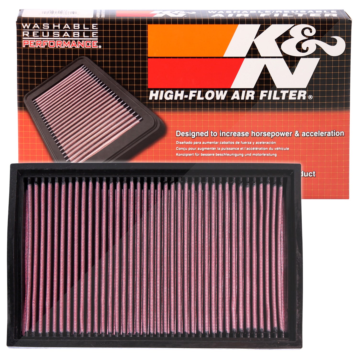 K&n Filters Sportluftfilter [Hersteller-Nr. 33-2221] für VW, Skoda, Seat