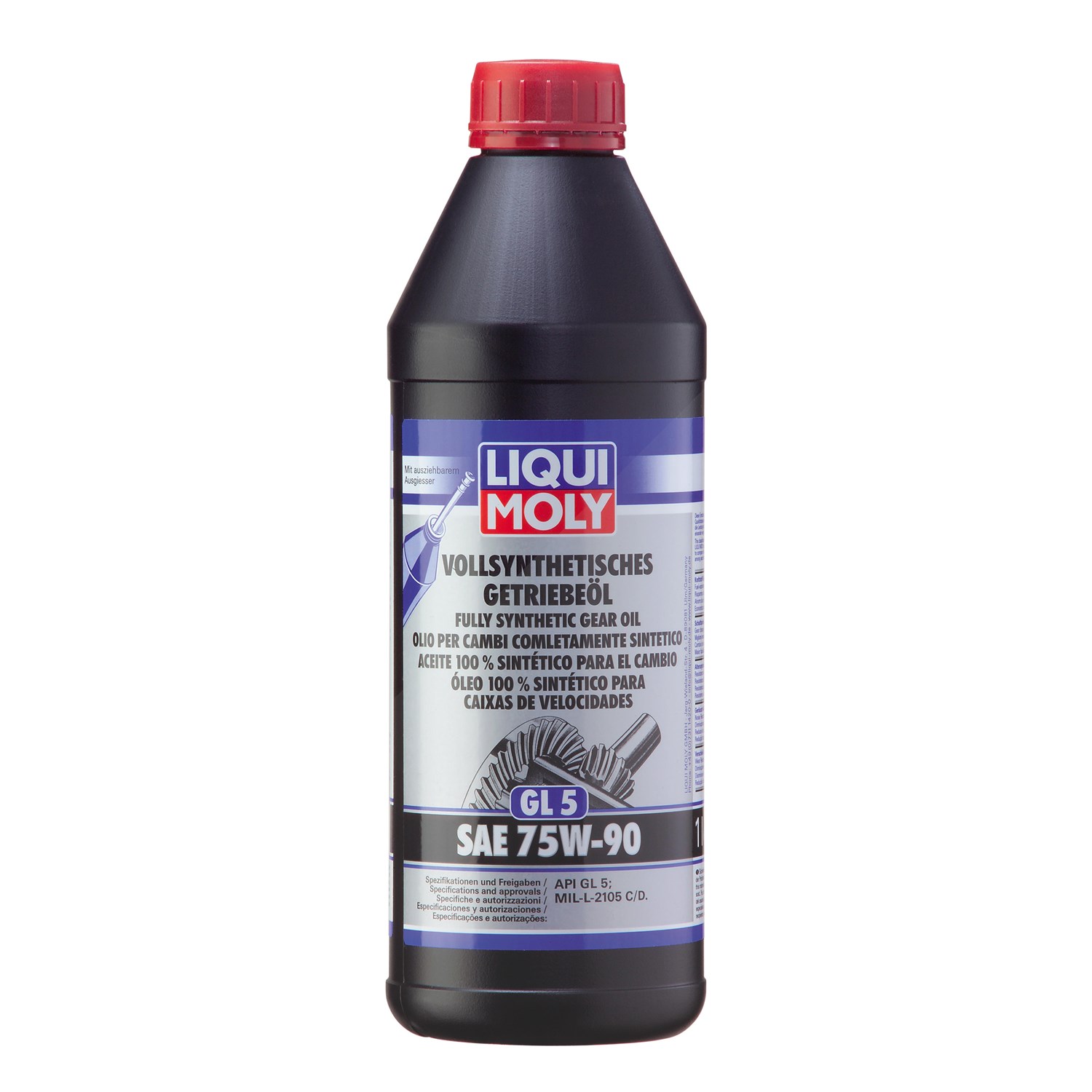 Liqui Moly 1 L Vollsynthetisches Getriebeöl (GL5) SAE 75W-90 [Hersteller-Nr. 1414]