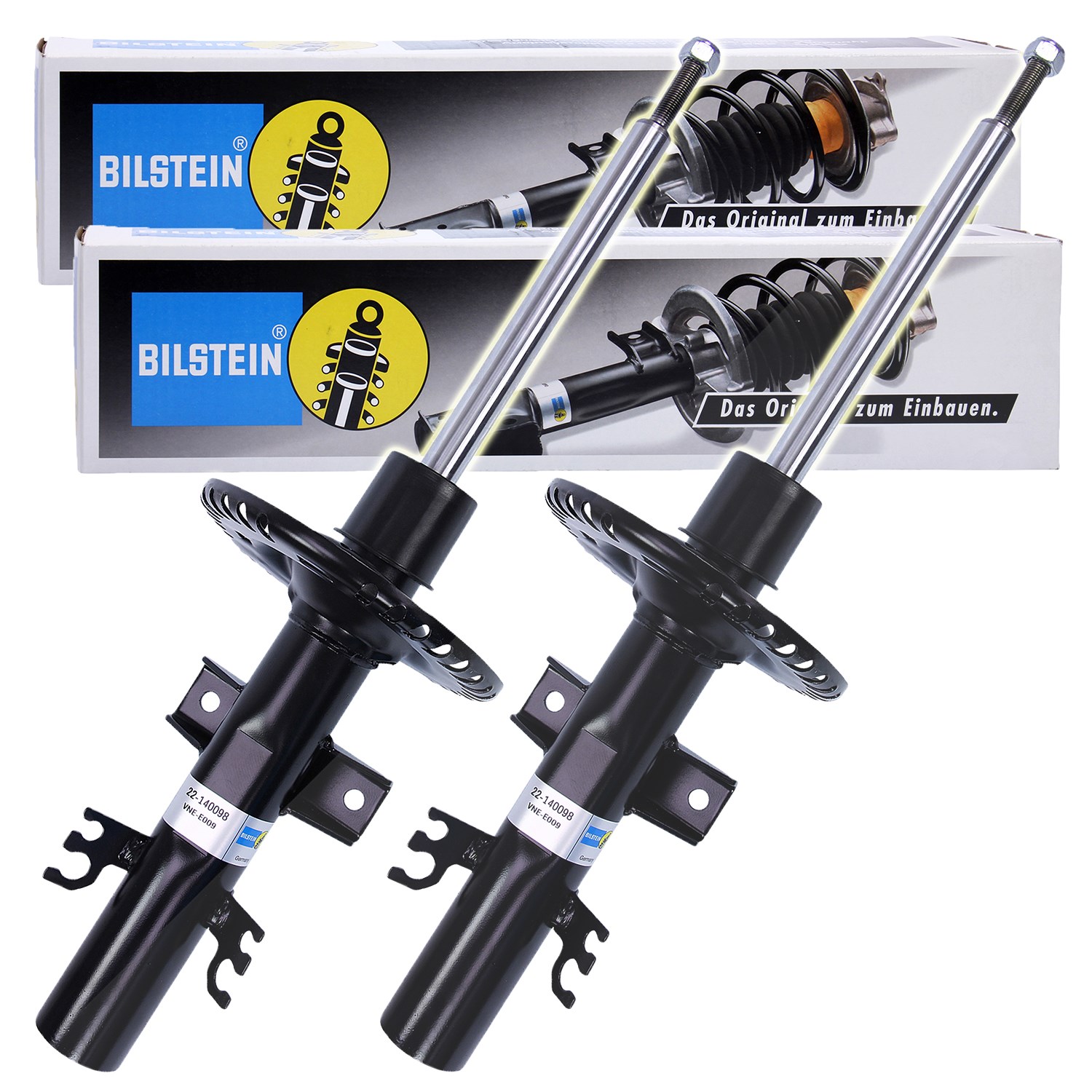 Bilstein 2x Stoßdämpfer Vorderachse, Gasdruck [Hersteller-Nr. 22-140098] für VW
