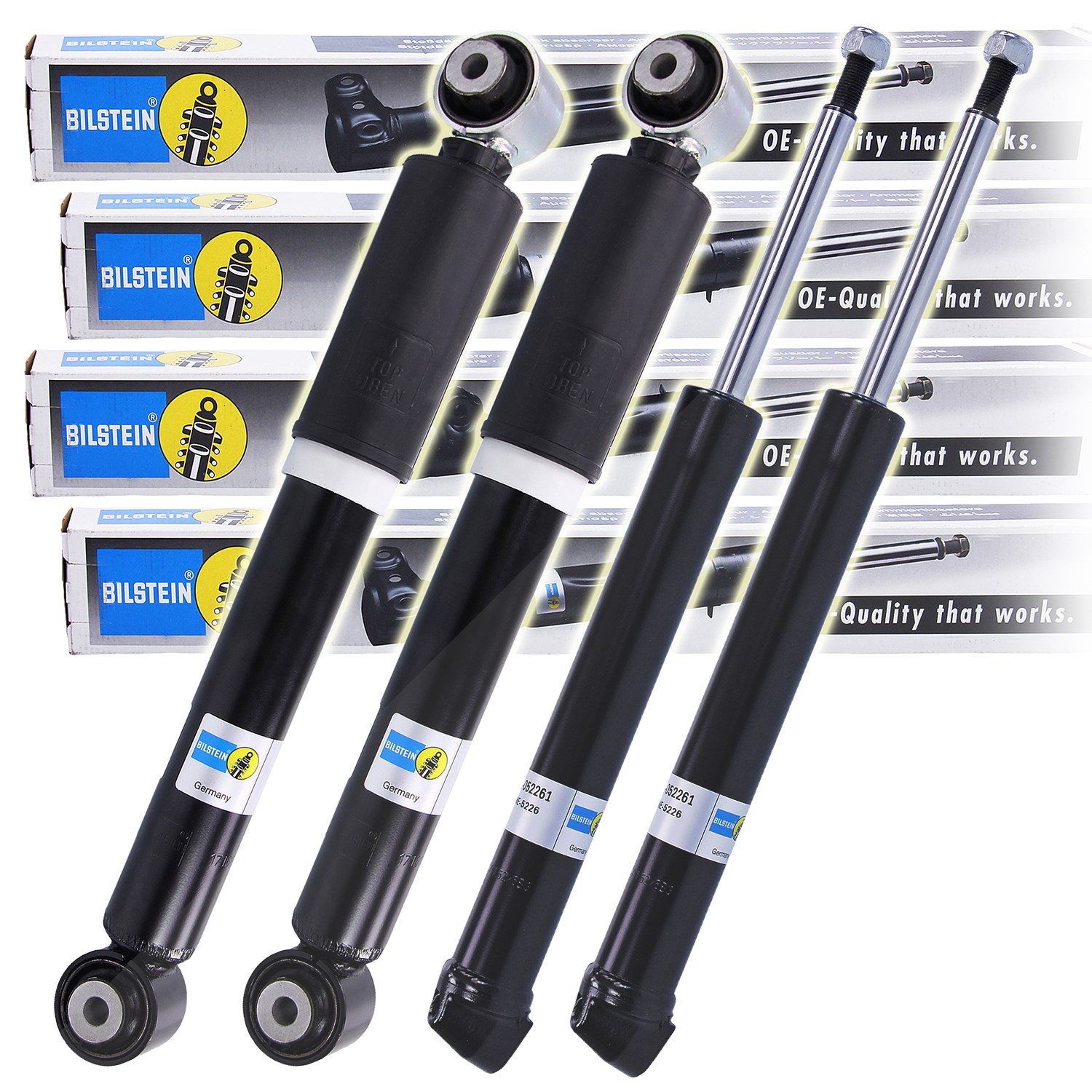 Bilstein 4x Stoßdämpfer Vorne + Hinten, Gasdruck [Hersteller-Nr. 10701835] für Smart