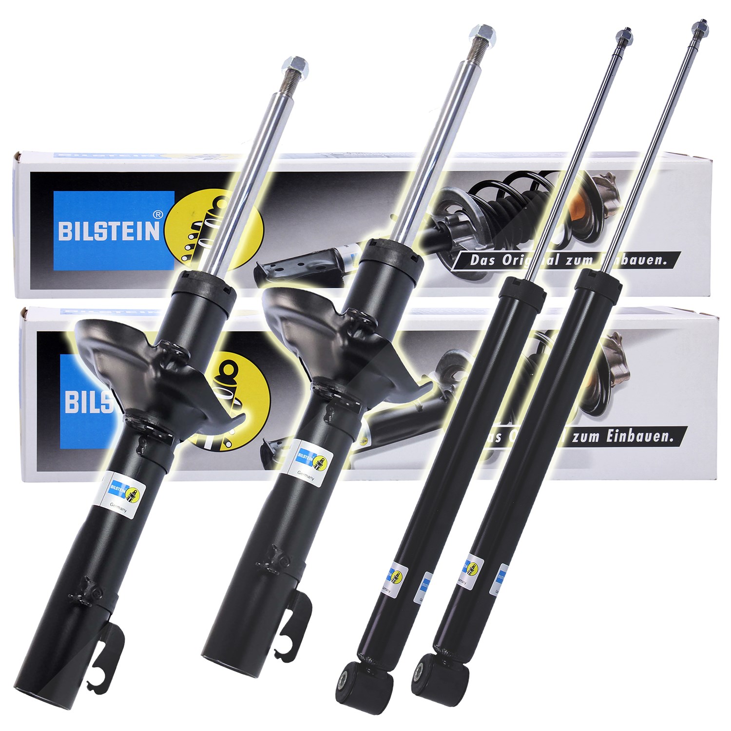 Bilstein 4x Stoßdämpfer Vorne + Hinten, Gasdruck [Hersteller-Nr. 10701837] für Skoda, VW