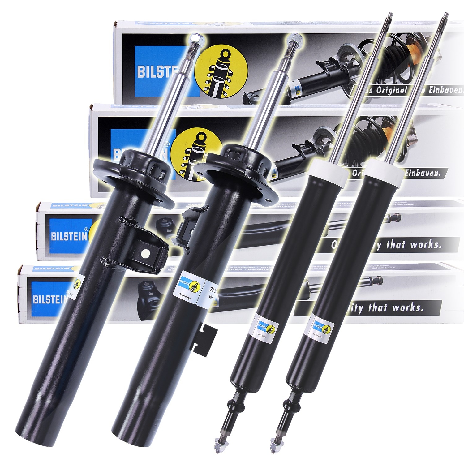 Bilstein 4x Stoßdämpfer Vorne + Hinten, Gasdruck [Hersteller-Nr. 10701841] für BMW