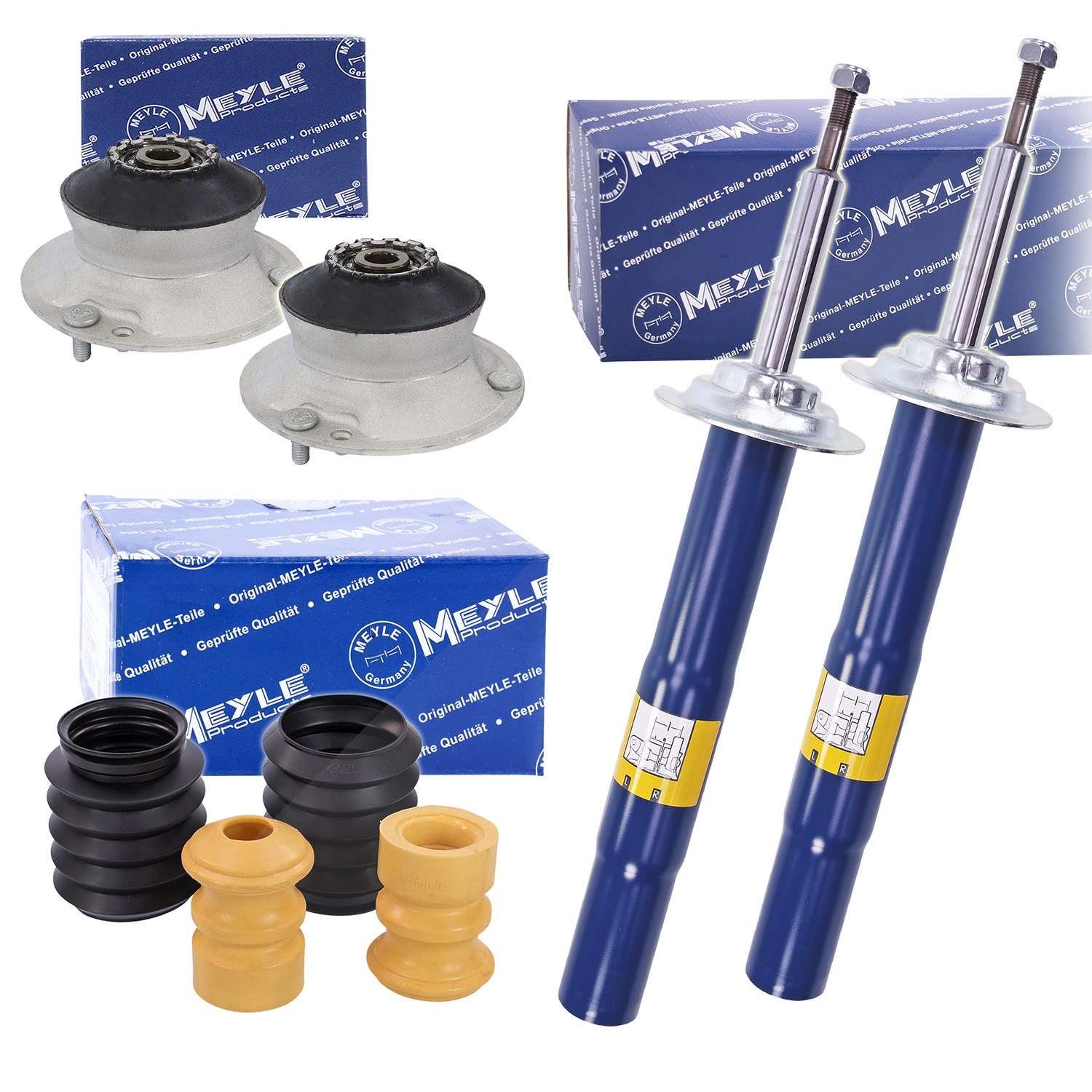 Meyle 2x Gas Stoßdämpfer +Domlager +Staubschutz Vorderac [Hersteller-Nr. 10701852] für BMW