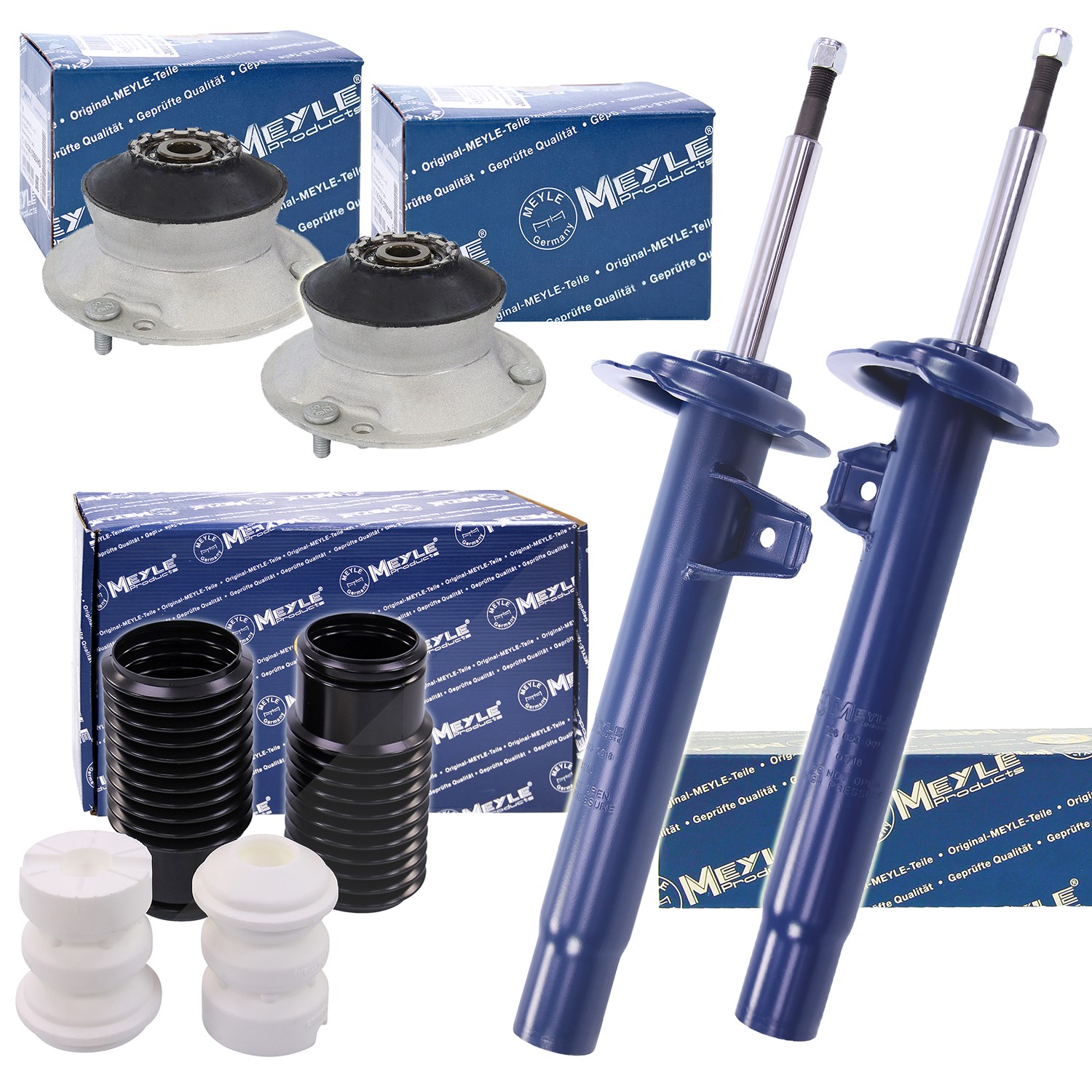Meyle 2x Stoßdämpfer +Domlager + Staubschutzsatz vorne [Hersteller-Nr. 10701883] für BMW