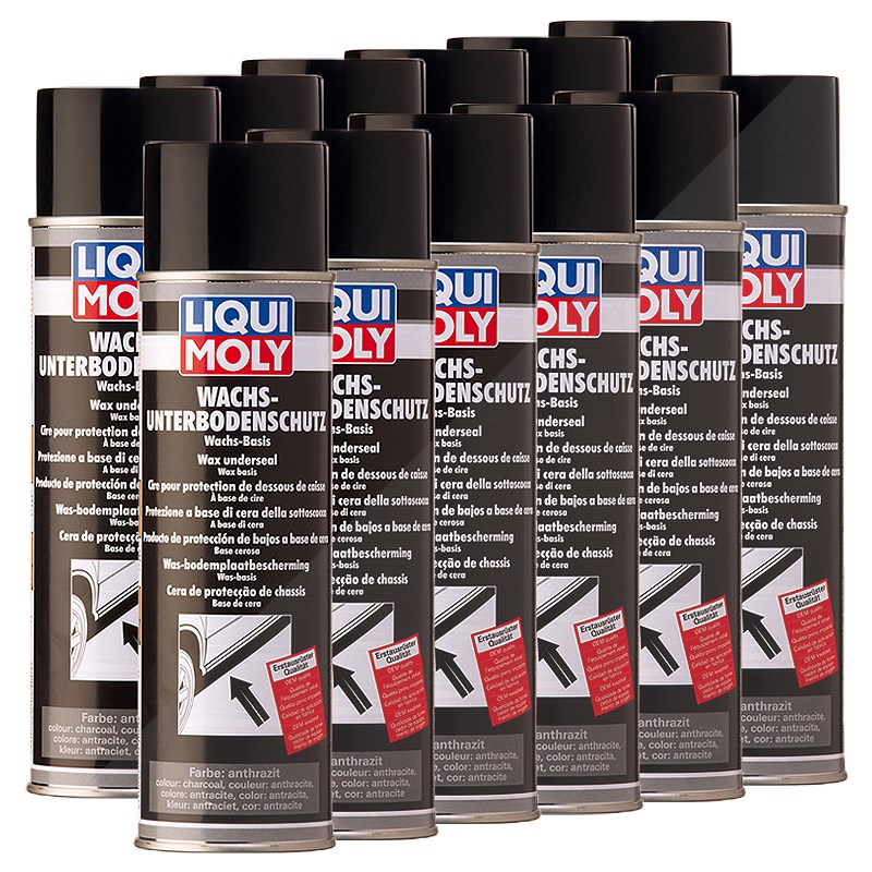 Liqui Moly 12x 500ml Wachs-Unterboden-Schutz anthrazit/schwar [Hersteller-Nr. 6100]