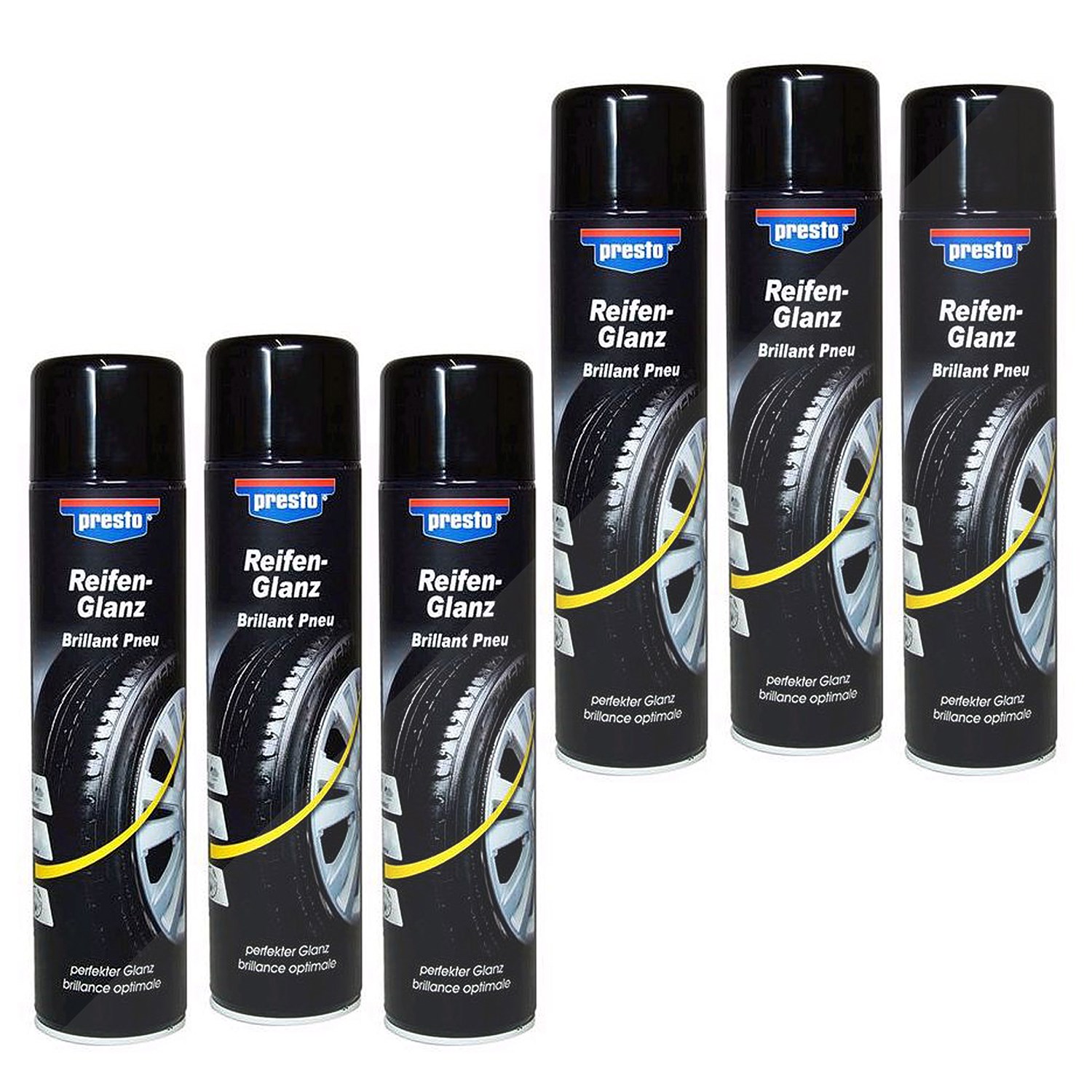 Presto 6x 600ml Reifenglanz Spray [Hersteller-Nr. 383458]